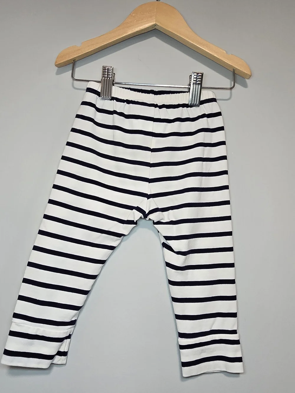GAP White and Black Striped Jogger Sweatpants